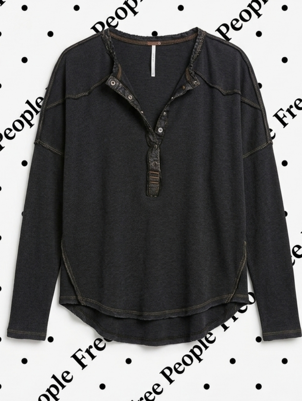 ​Free People We The Free Snap Button Henley Top